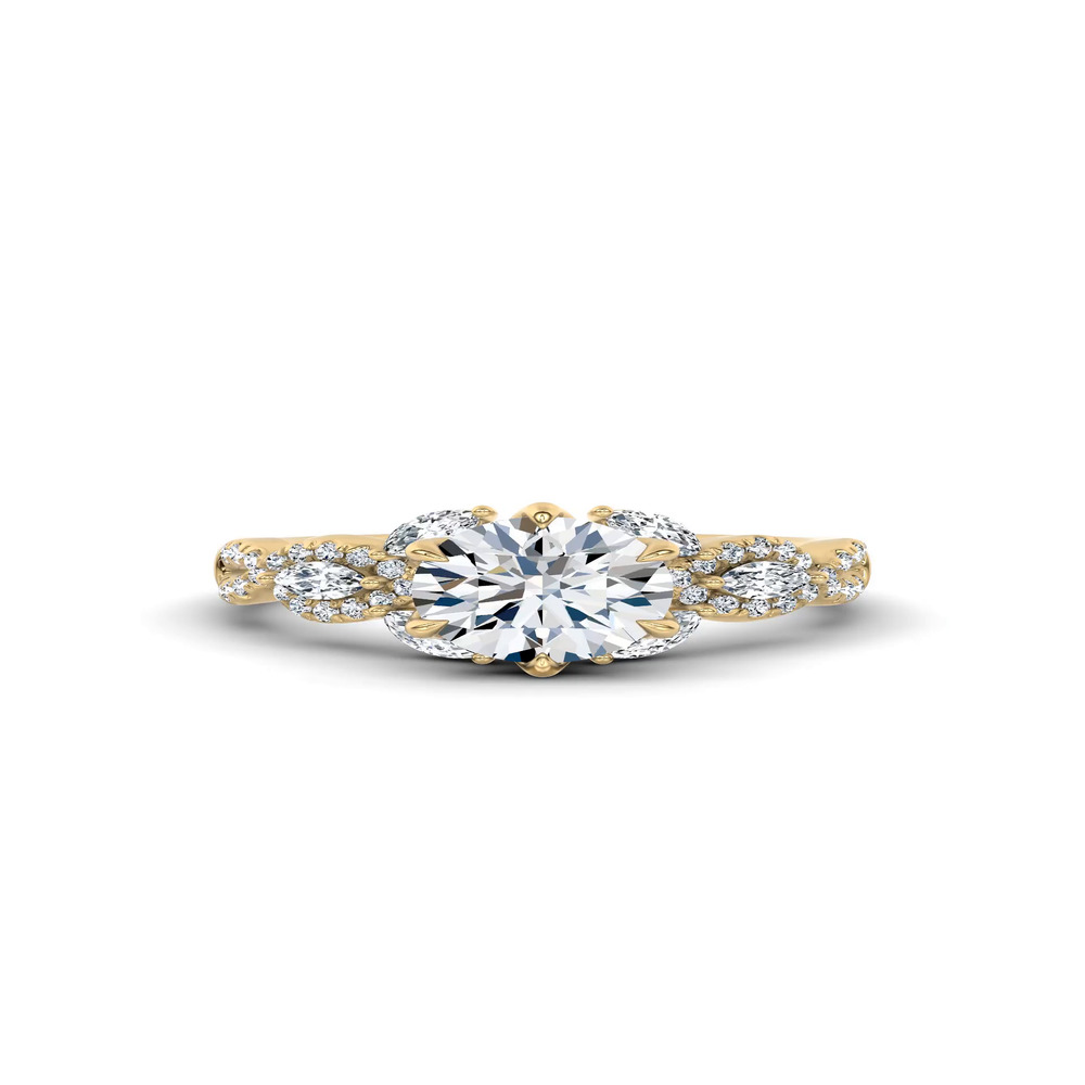 360 degree view of Valora Pavé Vine Engagement Ring by Christian Siriano