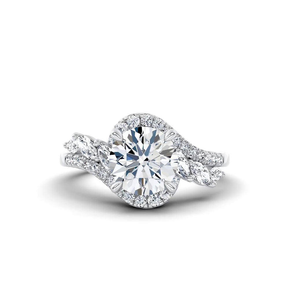 360 degree view of Envol Pavé Lab Engagement Ring by Christian Siriano