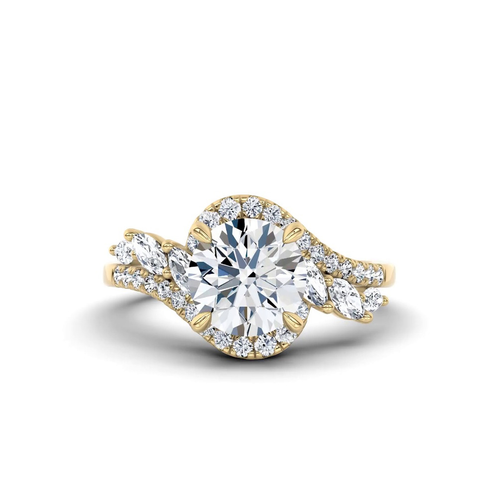 360 degree view of Envol Pavé Lab Engagement Ring by Christian Siriano