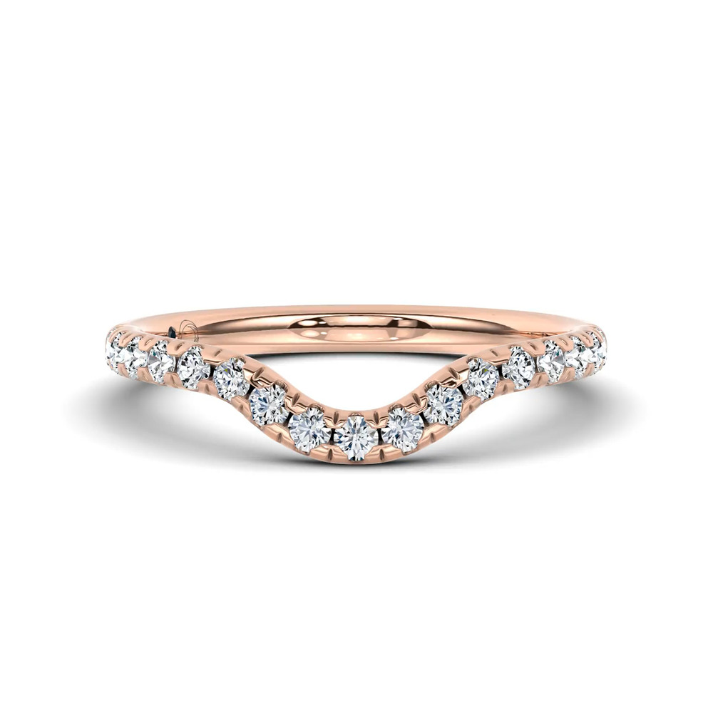 360 degree view of Reflection Curved Pavé Lab Diamond Band by Christian Siriano