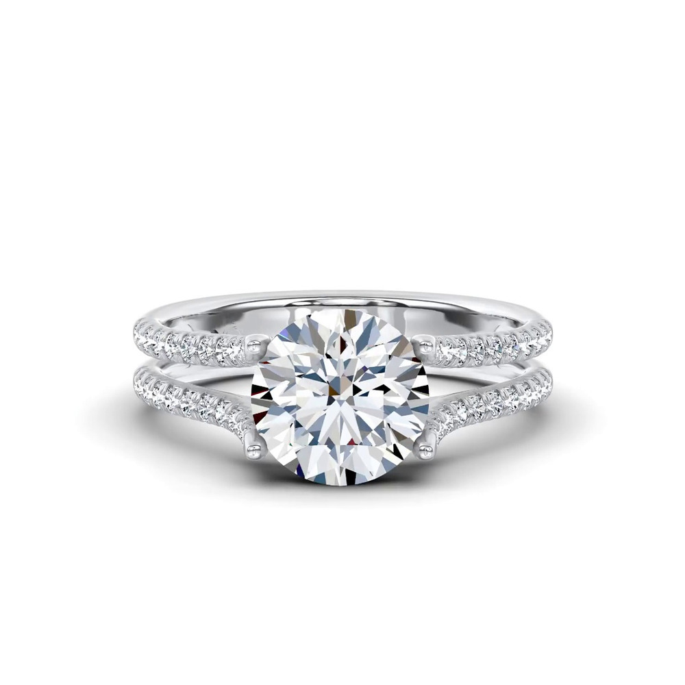360 degree view of Unione Pavé Lab Engagement Ring by Christian Siriano