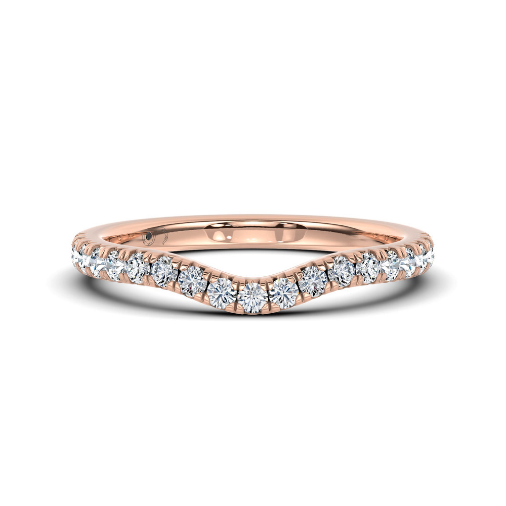360 degree view of Octave Curved Pavé Band by Christian Siriano