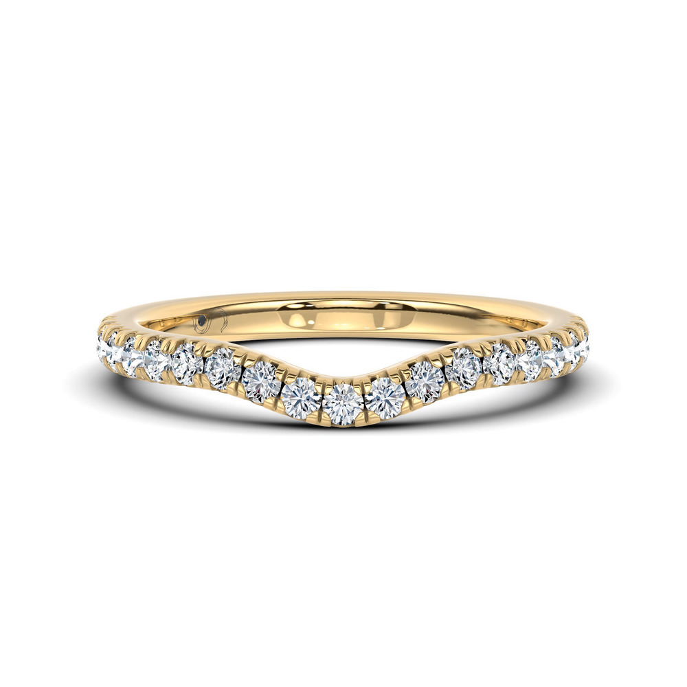 360 degree view of Octave Curved Pavé Lab Band by Christian Siriano