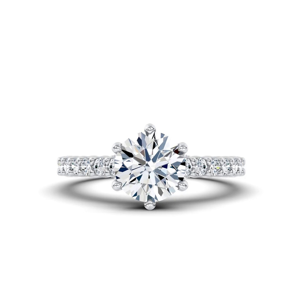 360 degree view of Sculpted Light Lab Engagement Ring by Christian Siriano