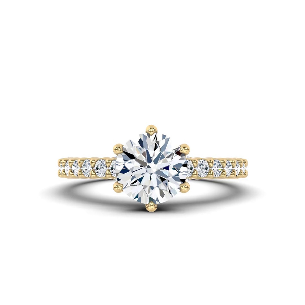 360 degree view of Sculpted Light Lab Engagement Ring by Christian Siriano