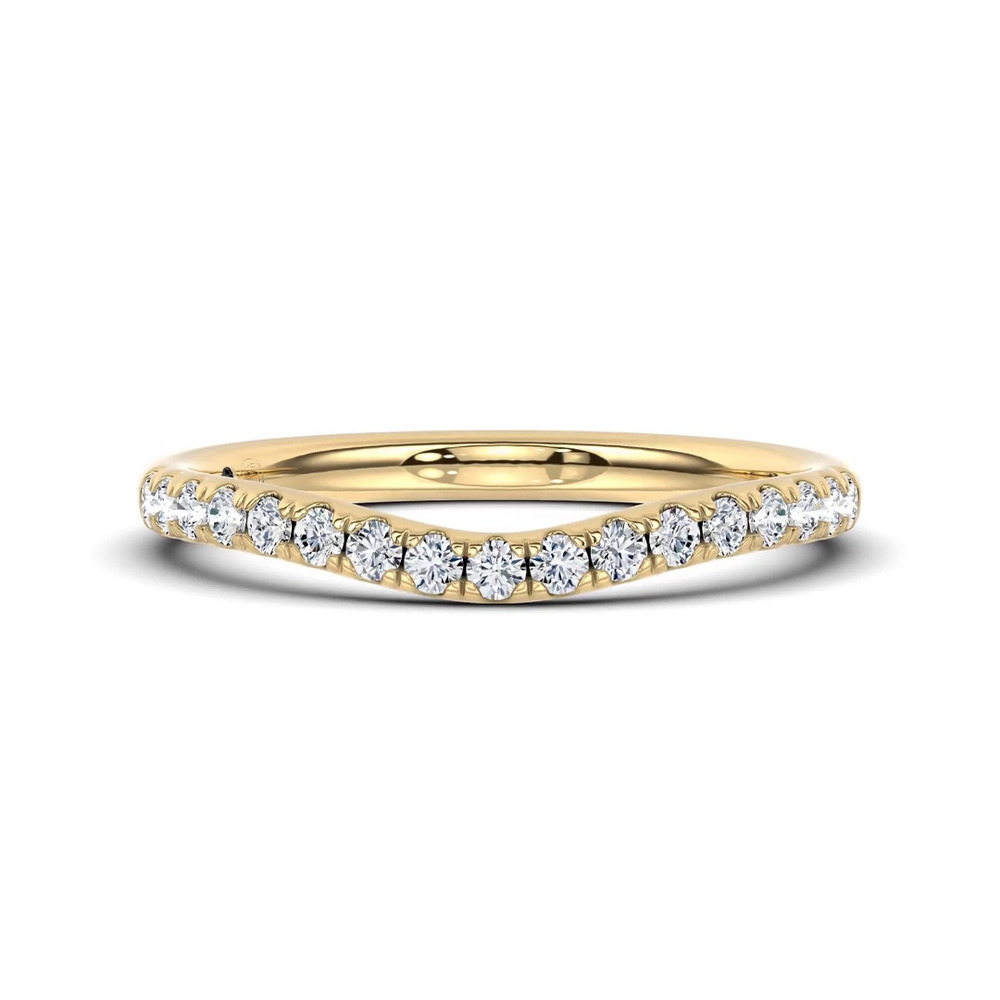 360 degree view of Cascata Contoured Pavé Band by Christian Siriano