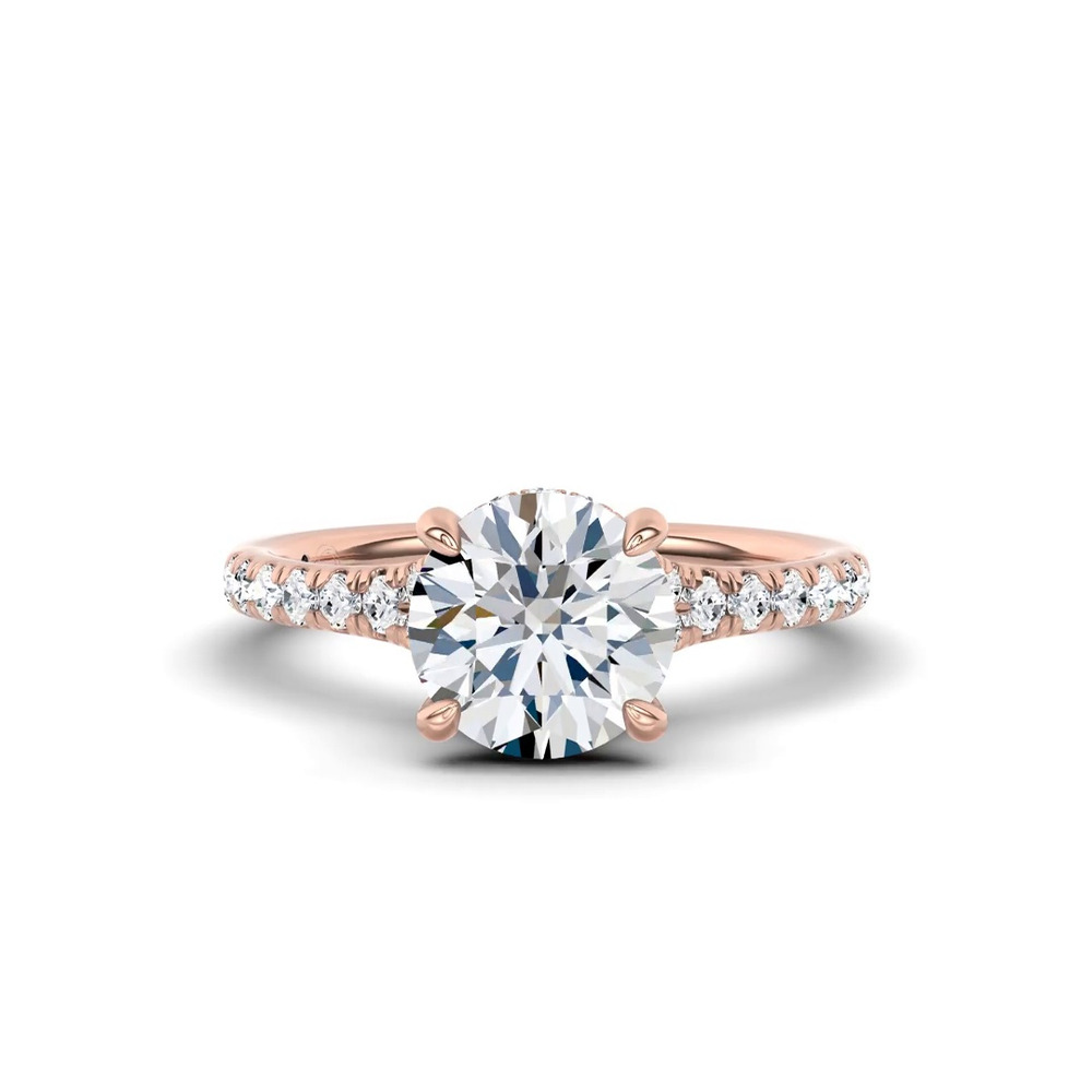 360 degree view of Cascata Halo Lab Engagement Ring by Christian Siriano