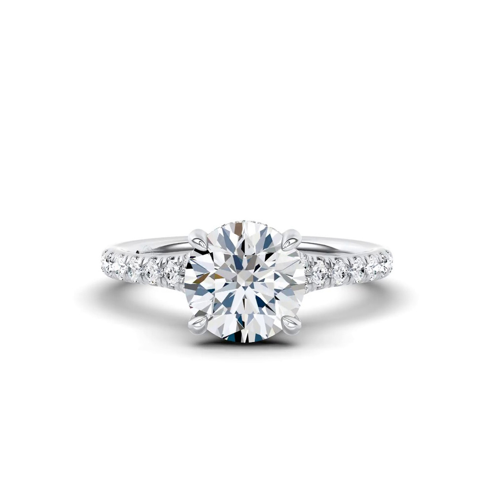 360 degree view of Cascata Halo Lab Engagement Ring by Christian Siriano