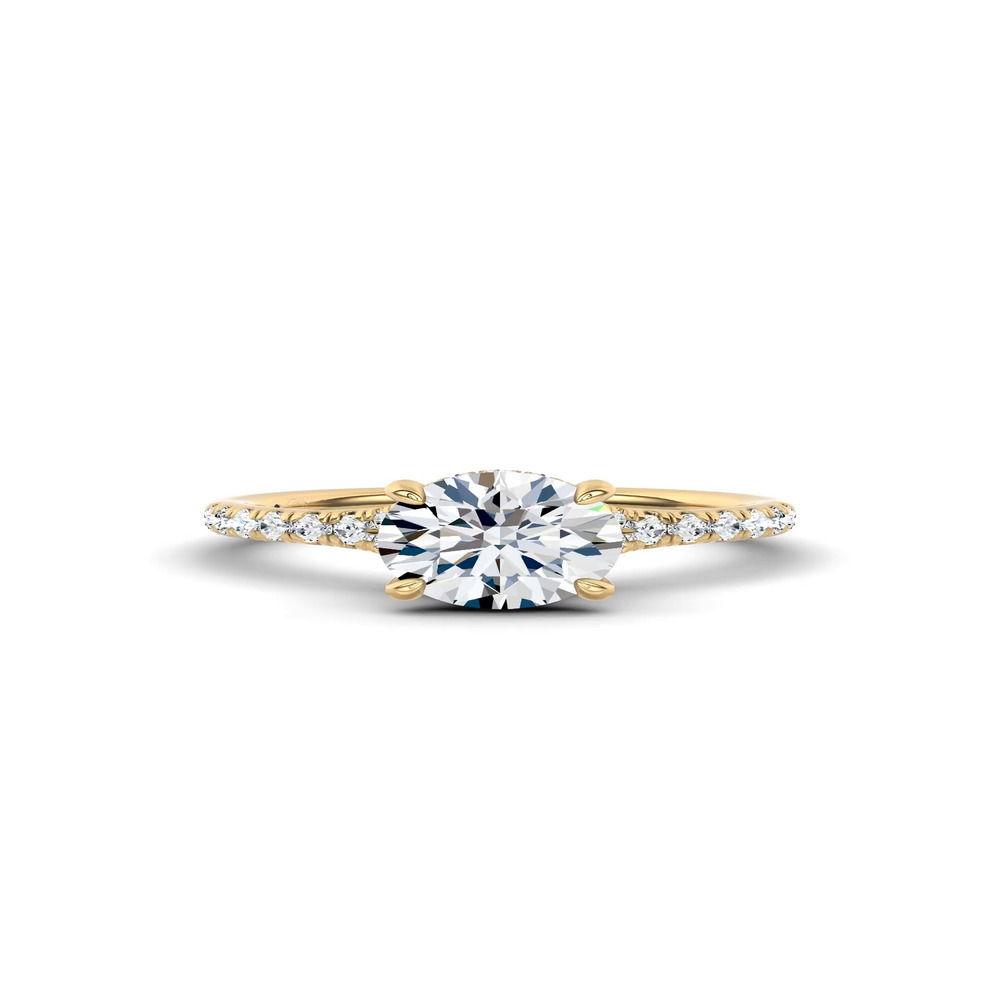 360 degree view of Cascata Halo Lab Engagement Ring by Christian Siriano