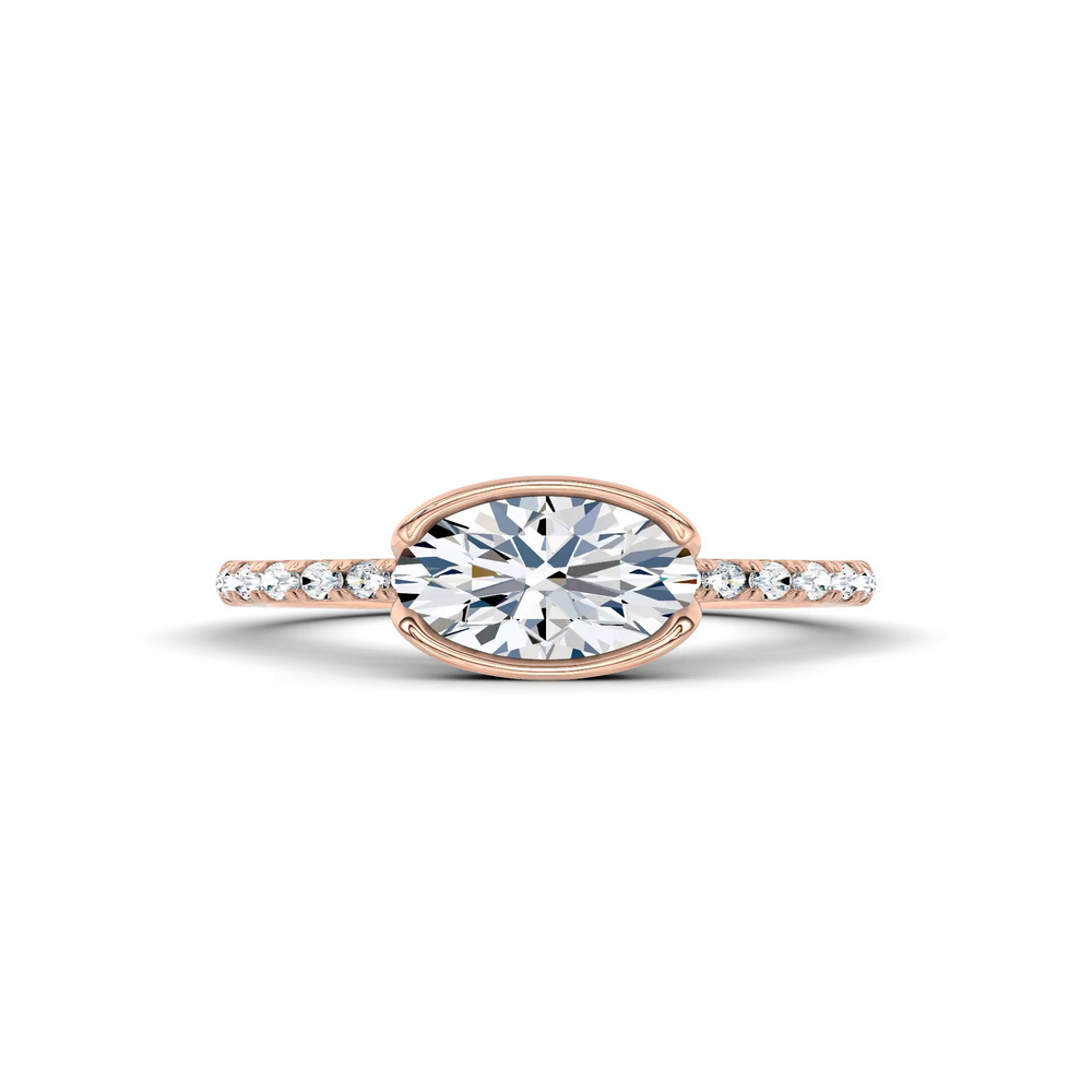 360 degree view of Duet Bezel Lab Engagement Ring by Christian Siriano