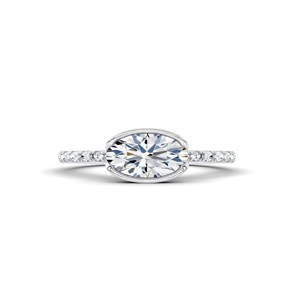 360 degree view of Duet Bezel Engagement Ring by Christian Siriano
