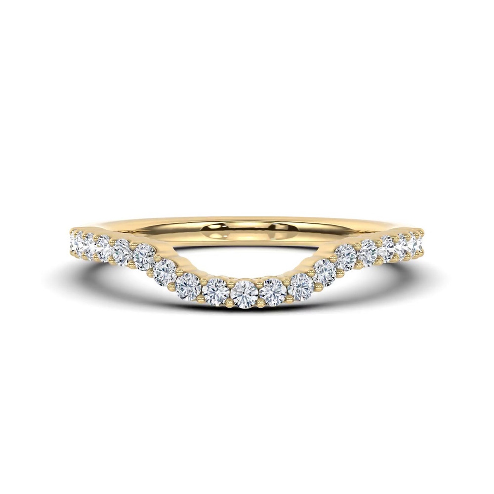360 degree view of Dorian Contour Pavé Band