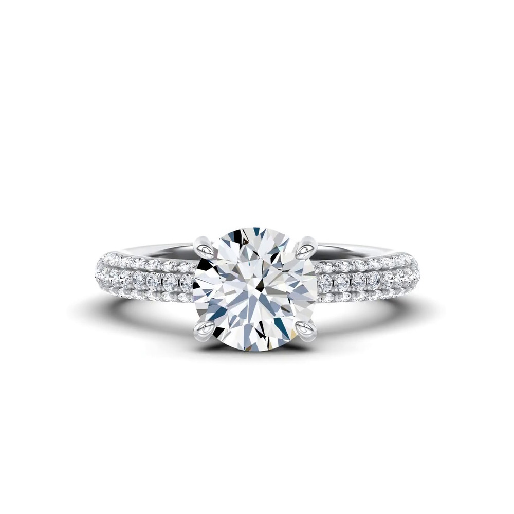 360 degree view of Sequined Lab Pavé Engagement Ring by Christian Siriano