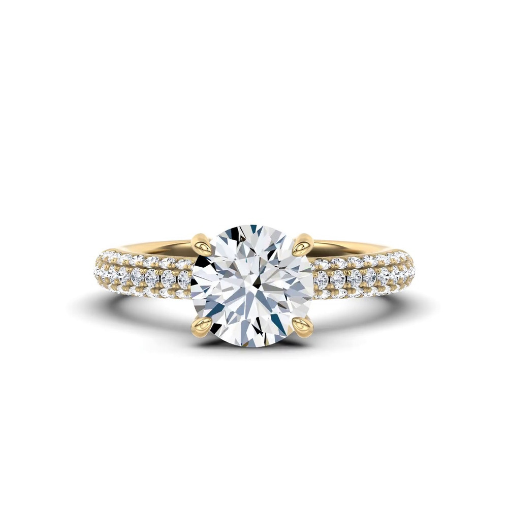 360 degree view of Sequined Lab Pavé Engagement Ring by Christian Siriano