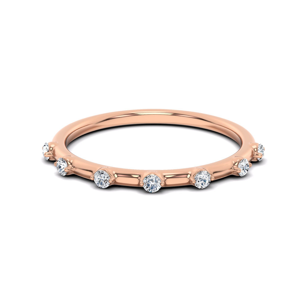 360 degree view of Starlight Spaced Diamond Band