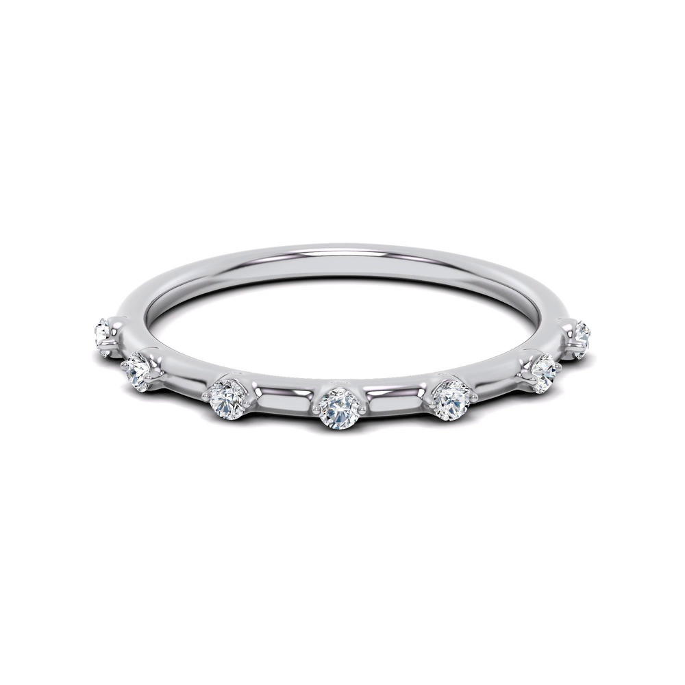360 degree view of Starlight Spaced Diamond Band