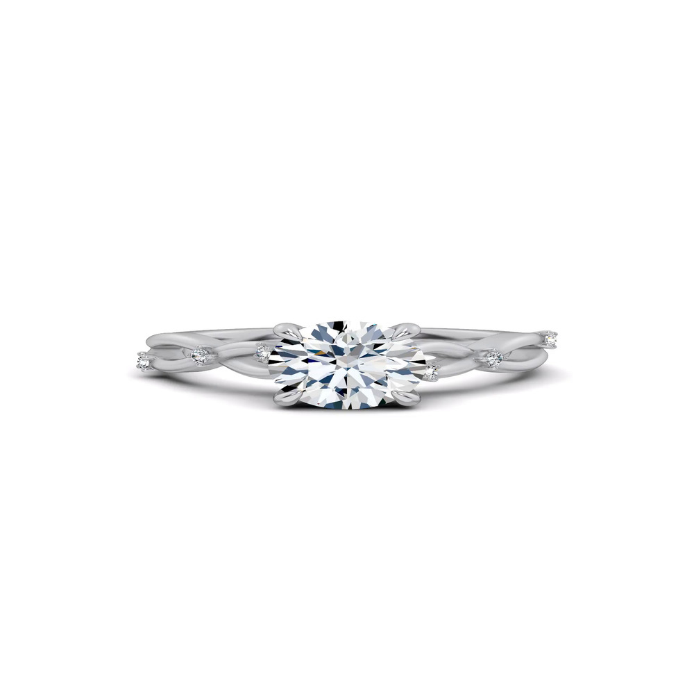 360 degree view of Tira Twist Engagement Ring