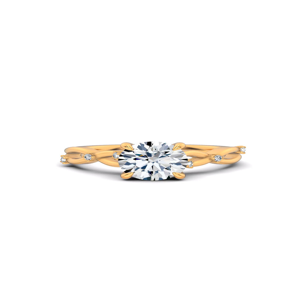 360 degree view of Tira Twist Engagement Ring
