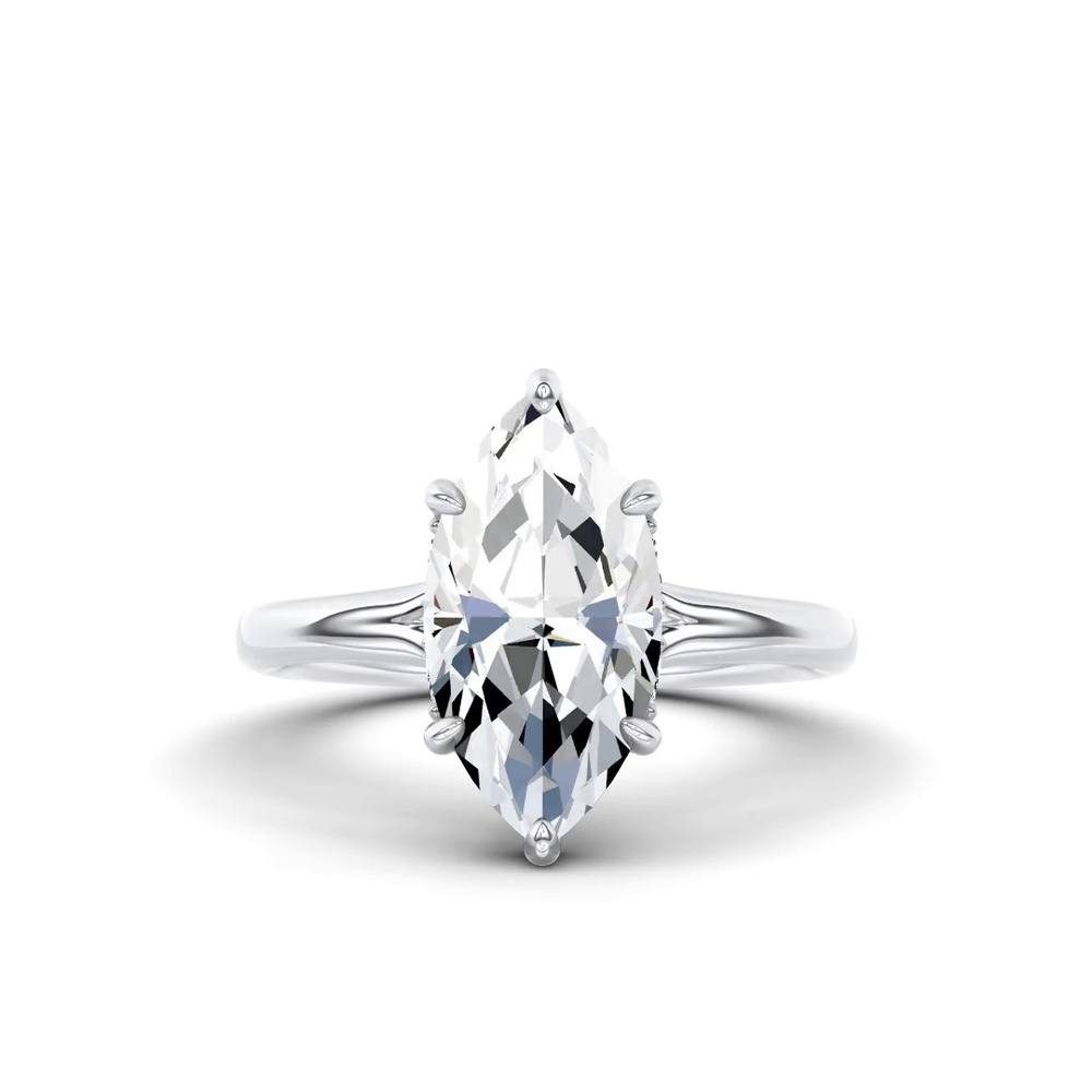 360 degree view of Marcelle Lab Diamond Accent Hidden Halo Engagement Ring