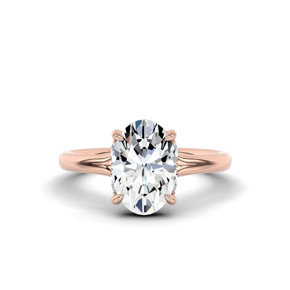 360 degree view of Marcelle Lab Diamond Accent Hidden Halo Engagement Ring