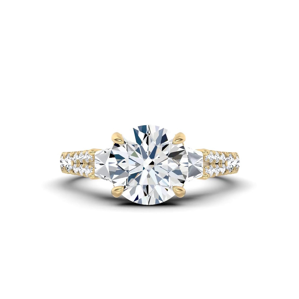 360 degree view of Mirabel Trapezoid Lab Engagement Ring by Christian Siriano