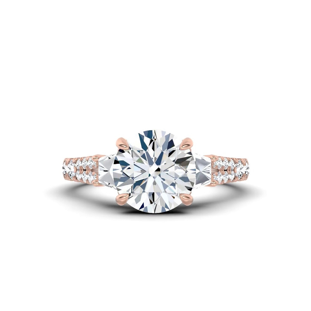 360 degree view of Mirabel Trapezoid Lab Engagement Ring by Christian Siriano