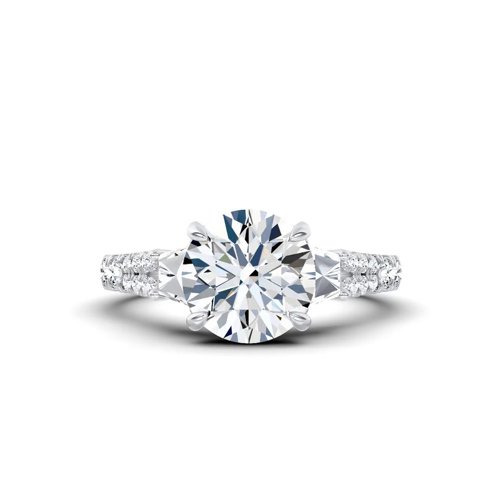 360 degree view of Mirabel Trapezoid Lab Engagement Ring by Christian Siriano