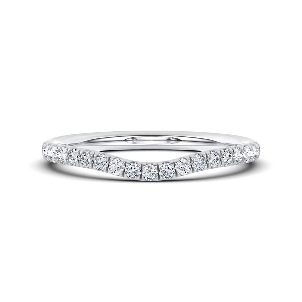 360 degree view of Marcelle Curved Pavé Diamond Band