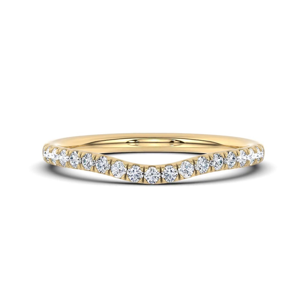 360 degree view of Marcelle Curved Pavé Diamond Band