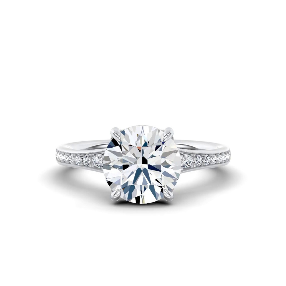 360 degree view of Marcelle Lab Diamond Accent Pavé Engagement Ring
