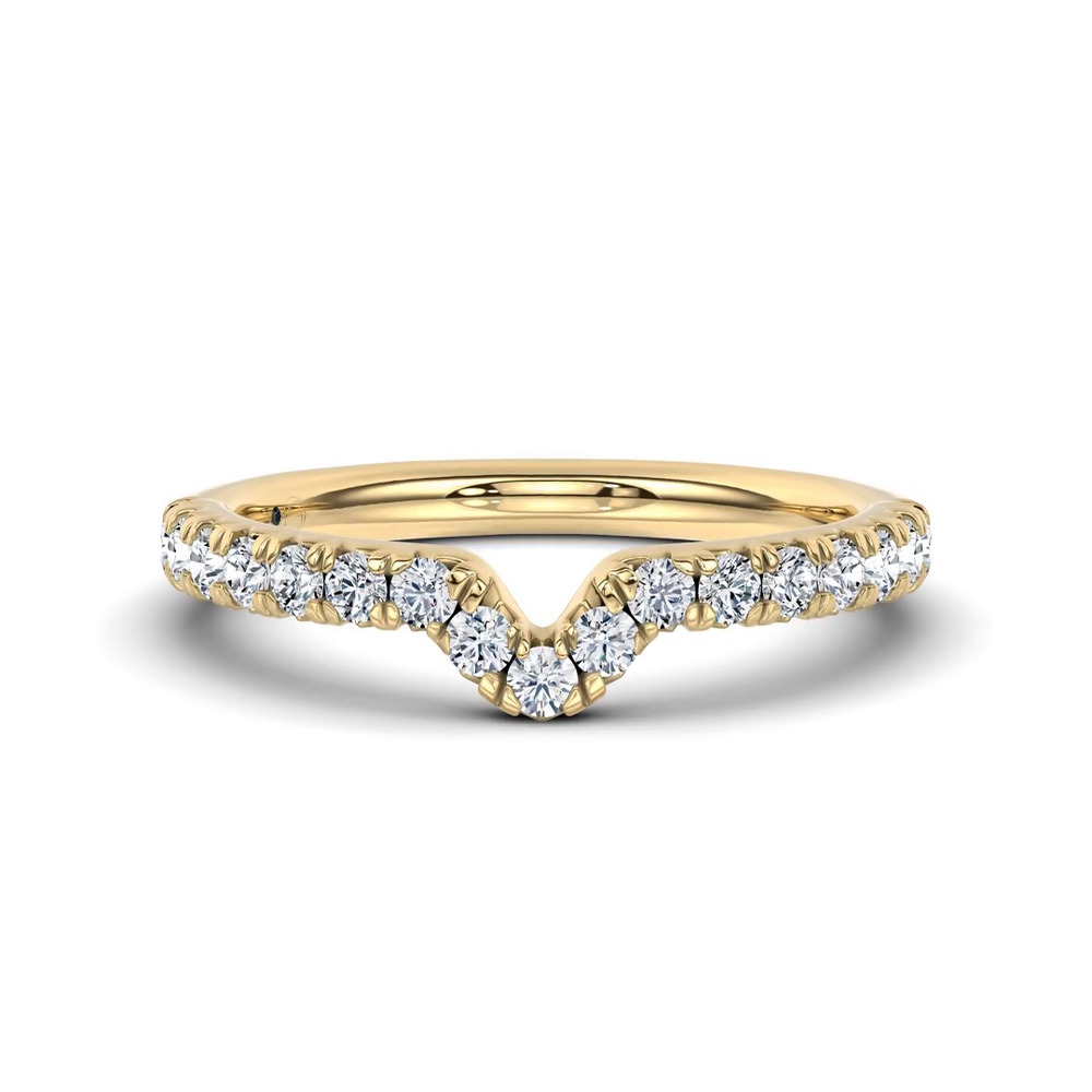 360 degree view of Ovation Contoured Pavé Band by Christian Siriano