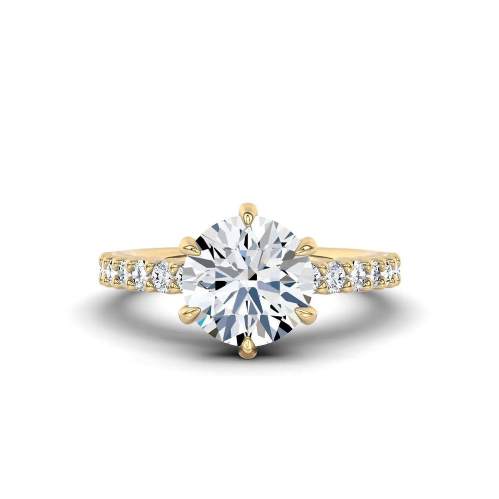 360 degree view of Ovation Pavé Lab Engagement Ring by Christian Siriano