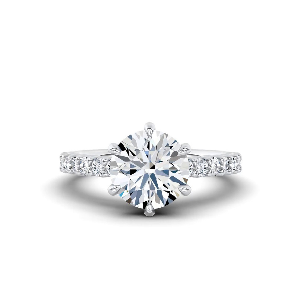 360 degree view of Ovation Pavé Lab Engagement Ring by Christian Siriano