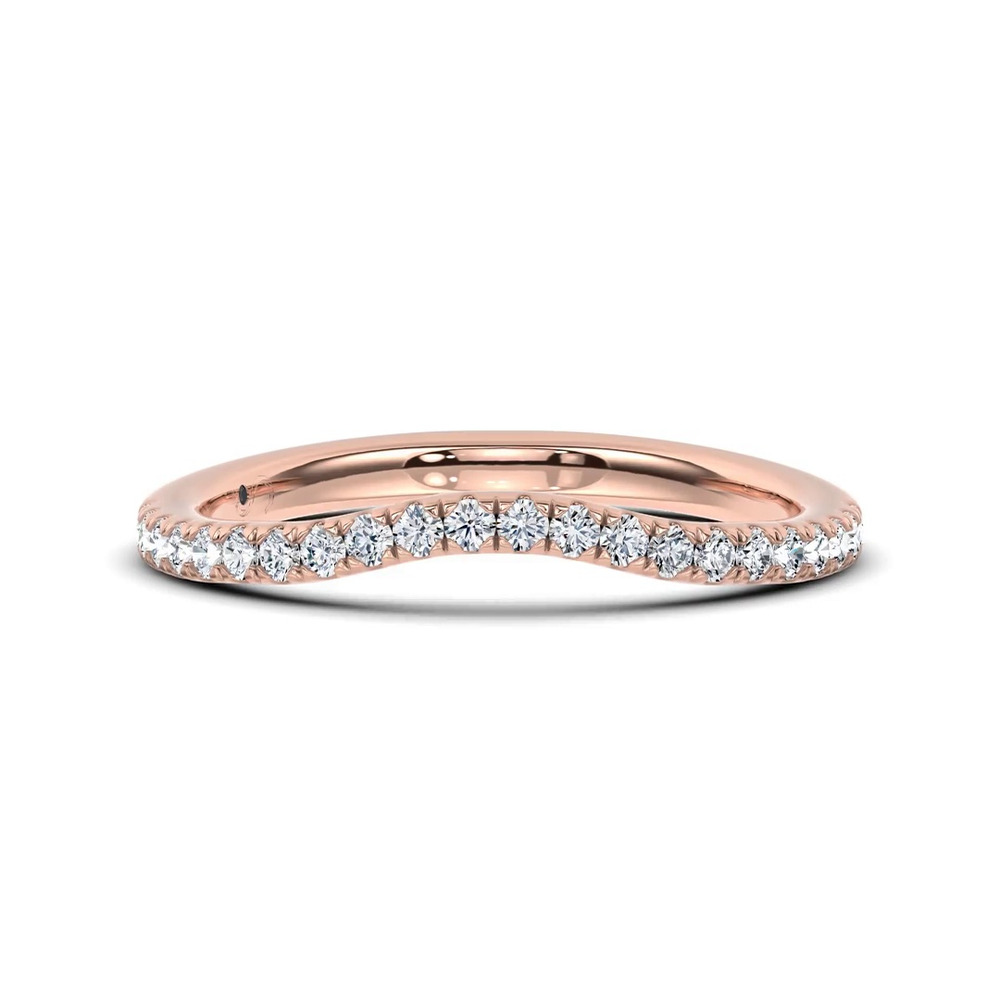 360 degree view of Serenade Contoured Pavé Band by Christian Siriano