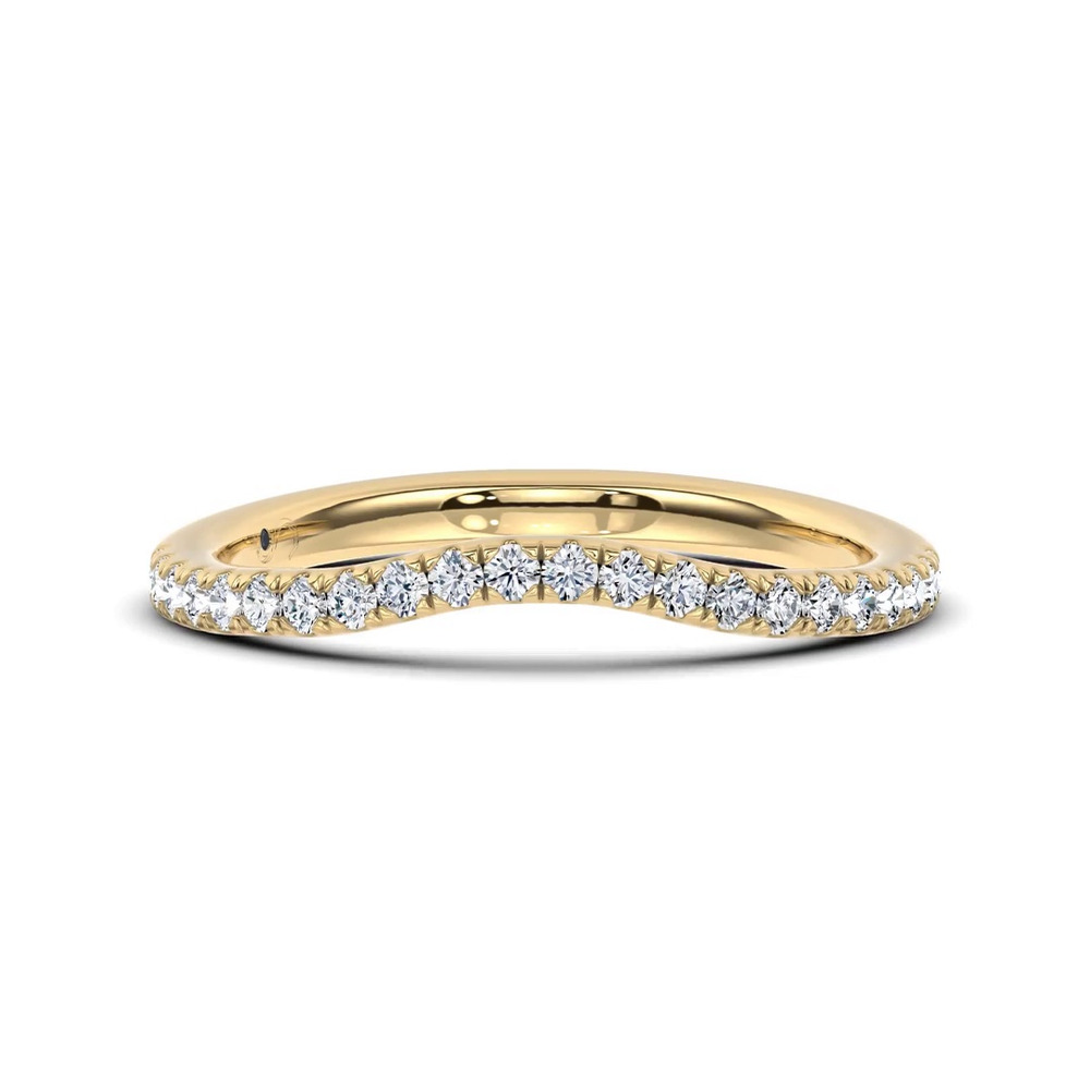 360 degree view of Serenade Contoured Pavé Lab Band by Christian Siriano