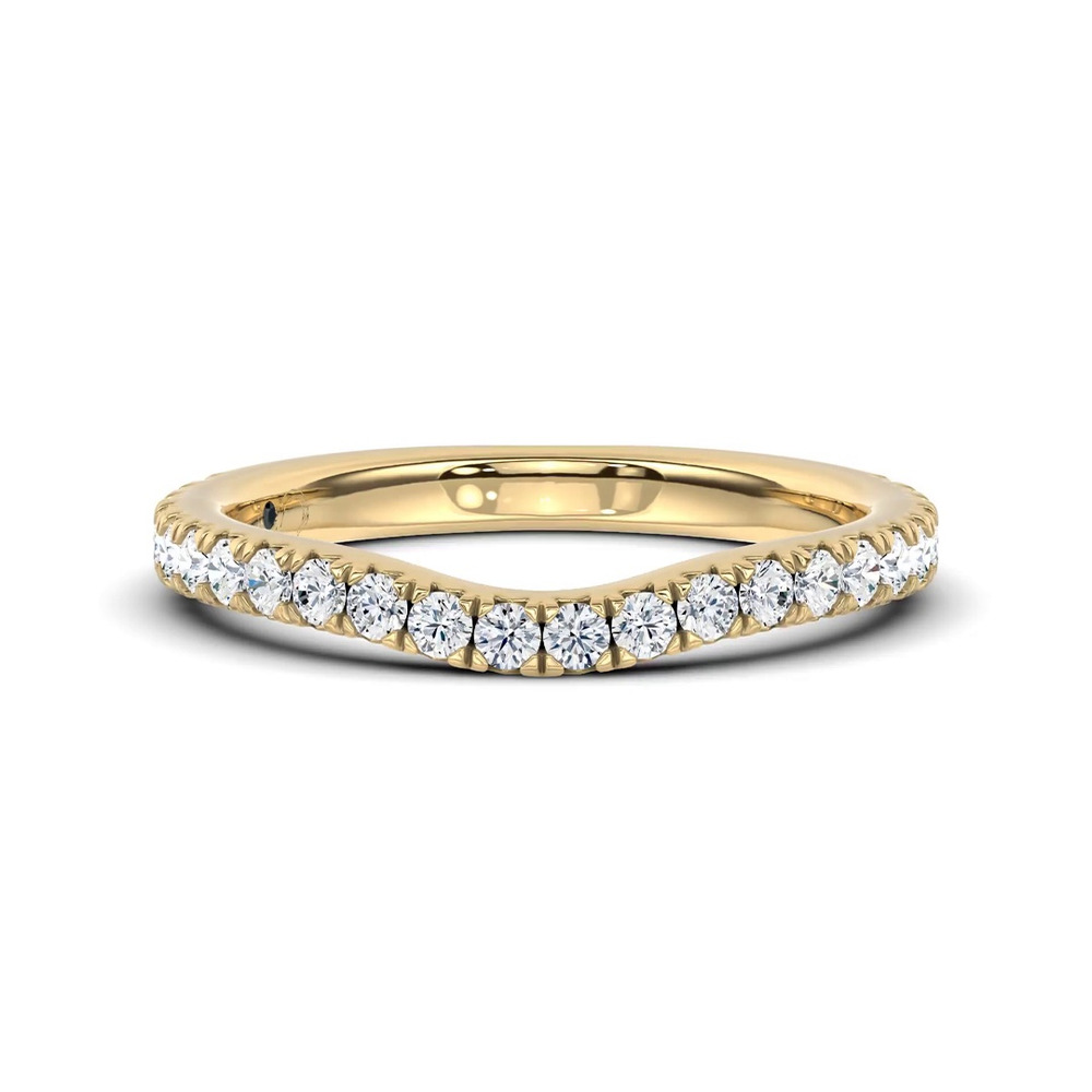 360 degree view of Gilded Glow Contoured Pavé Band by Christian Siriano