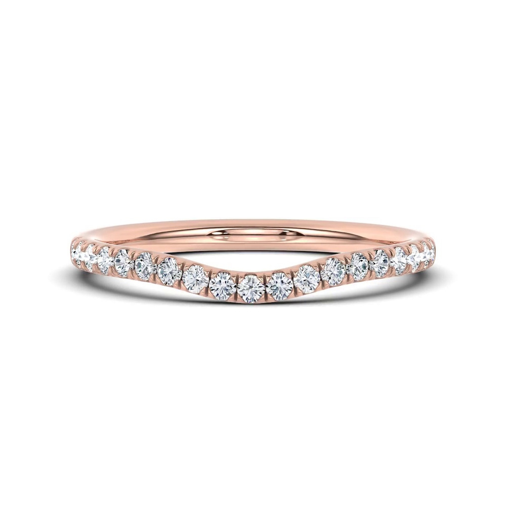 360 degree view of Marcelle Contoured Pavé Lab Diamond Band