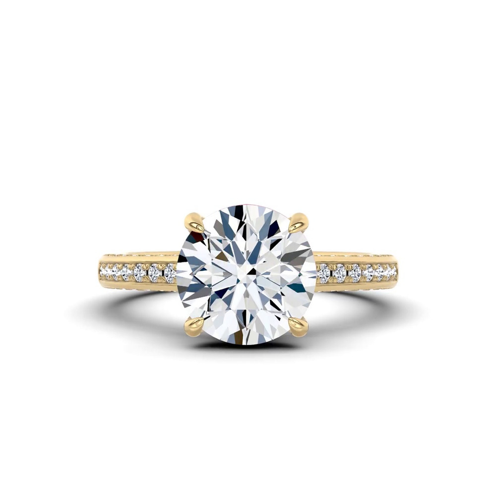360 degree view of Colvivre Pink Hidden Halo Engagement Ring by Christian Siriano