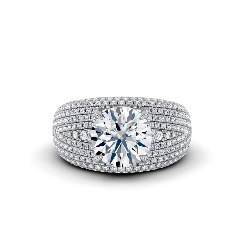 360 degree view of Grand Pavé Dome Lab Diamond Engagement Ring