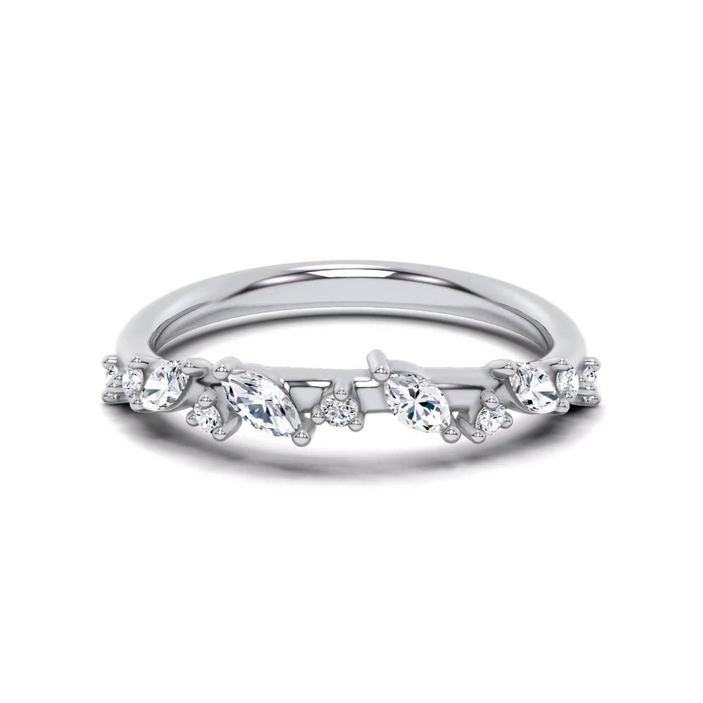 360 degree view of Hayley Scattered Lab Diamond Band
