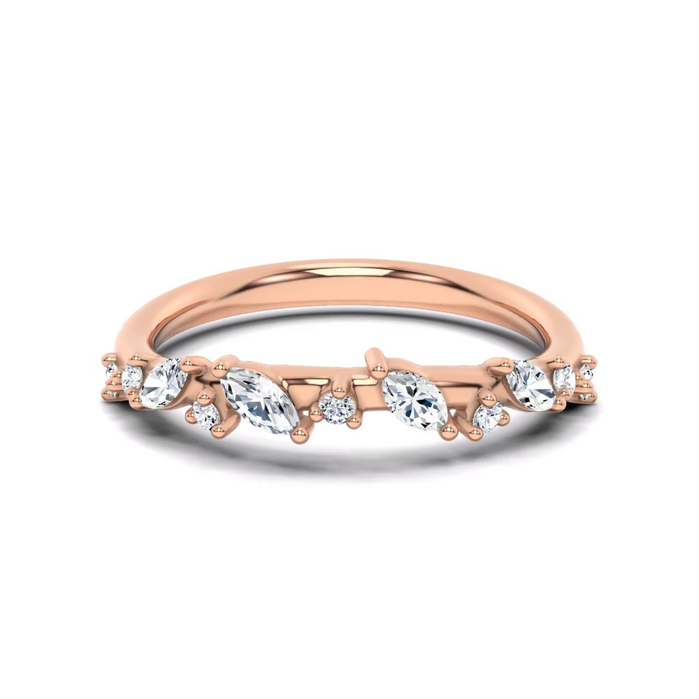 360 degree view of Hayley Scattered Lab Diamond Band