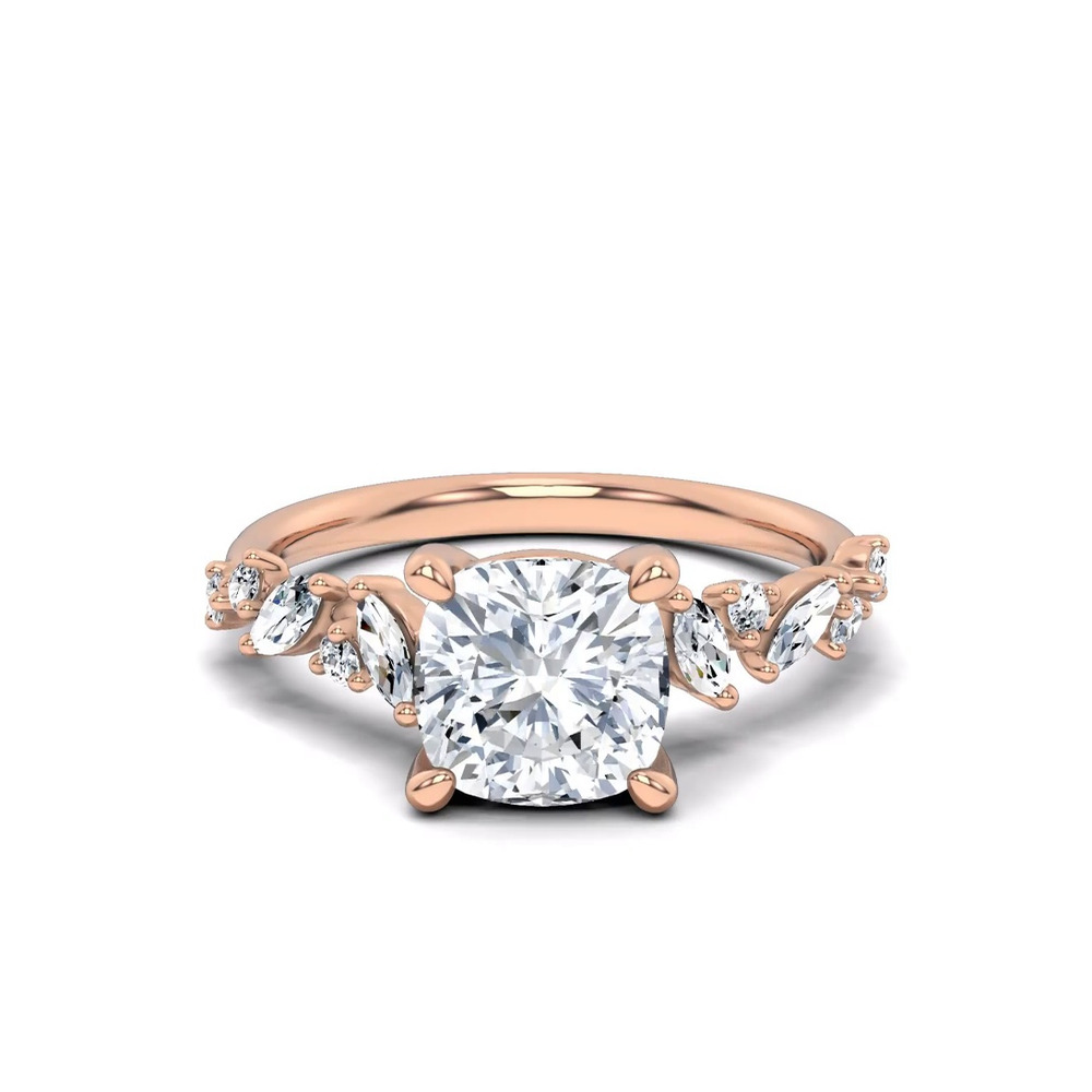 360 degree view of Hayley Scattered Lab Diamond Engagement Ring