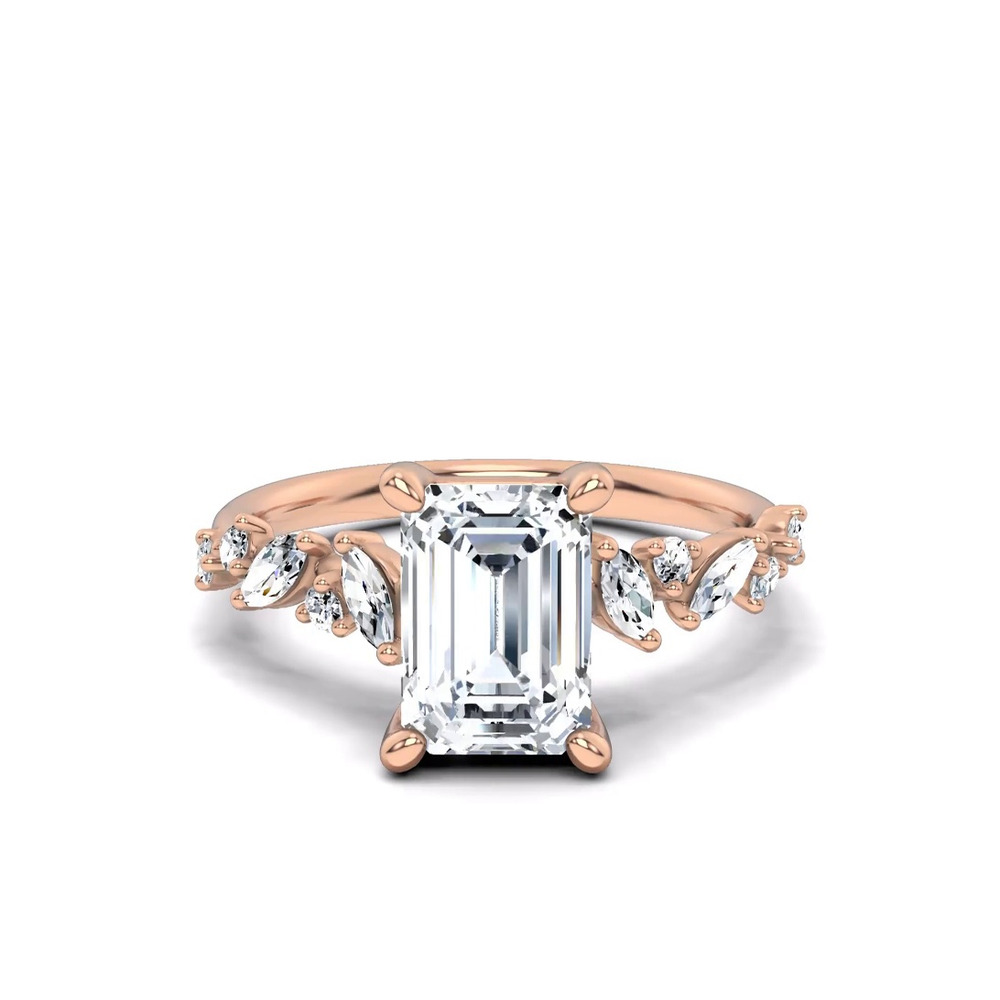 360 degree view of Hayley Scattered Lab Diamond Engagement Ring