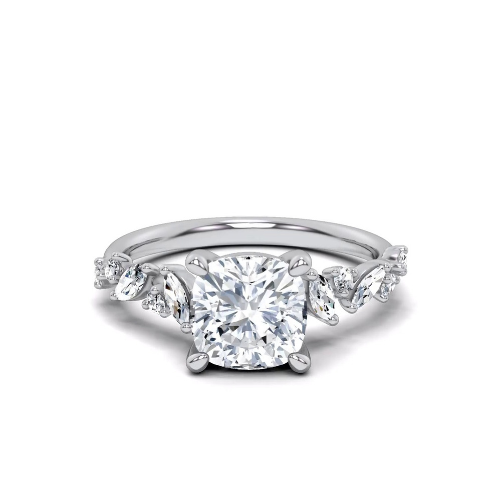 360 degree view of Hayley Scattered Lab Diamond Engagement Ring