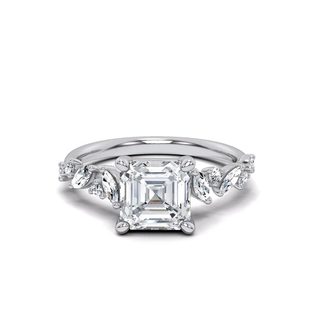 360 degree view of Hayley Scattered Lab Diamond Engagement Ring