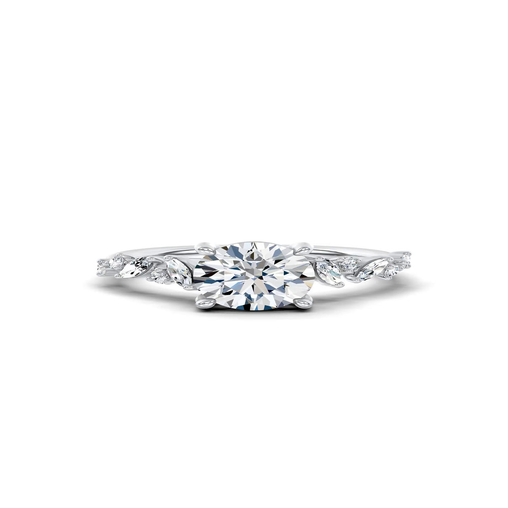 360 degree view of Hayley Scattered Diamond Engagement Ring