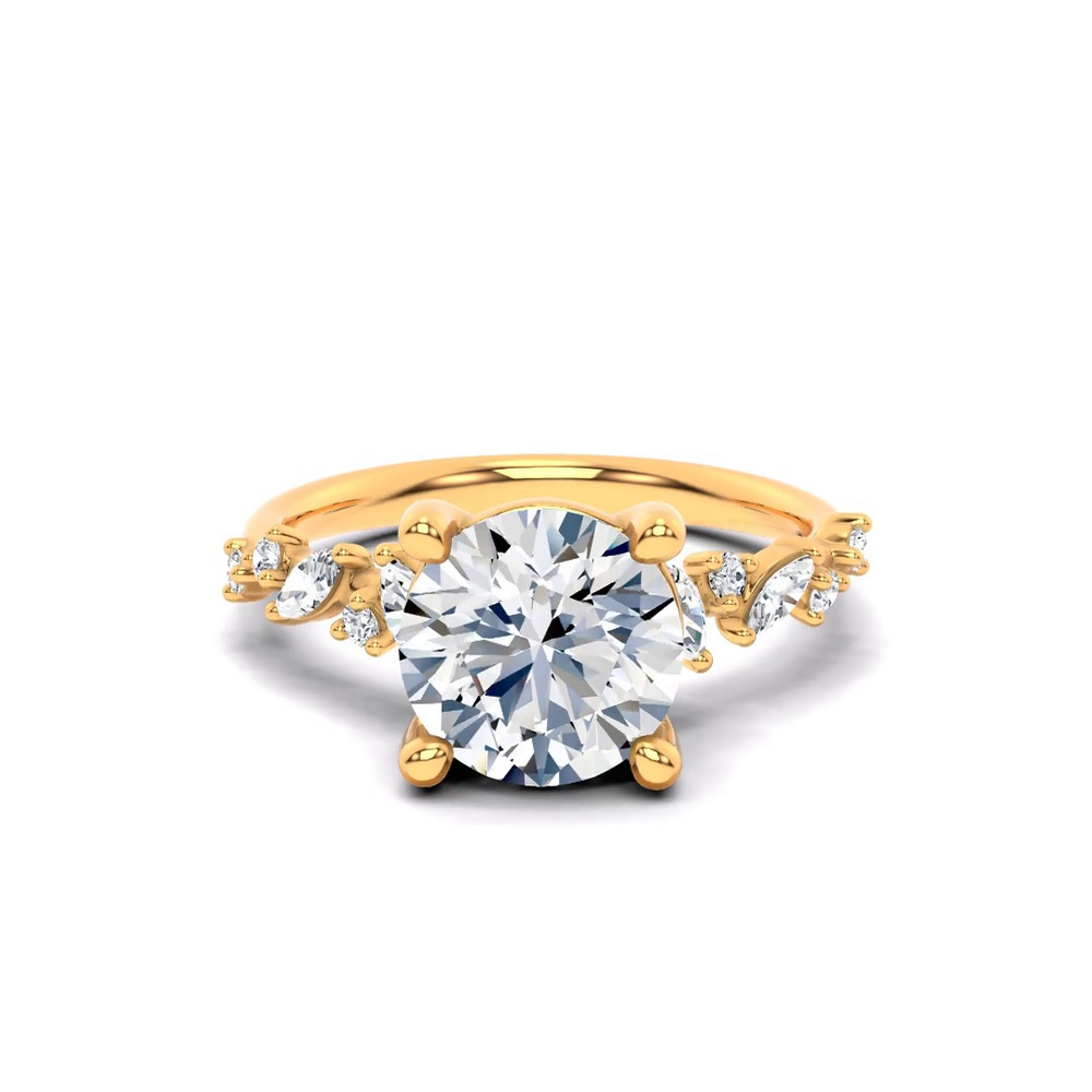 360 degree view of Hayley Scattered Lab Diamond Engagement Ring