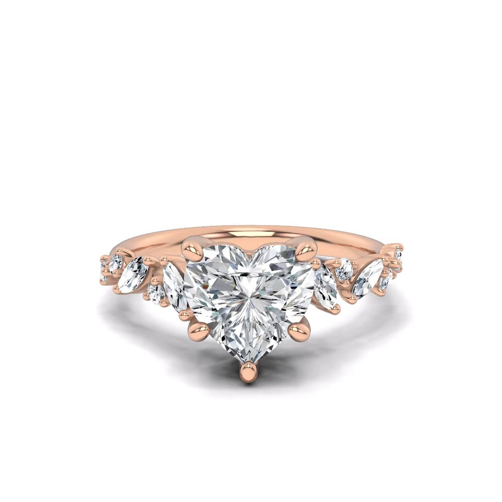 360 degree view of Hayley Scattered Lab Diamond Engagement Ring