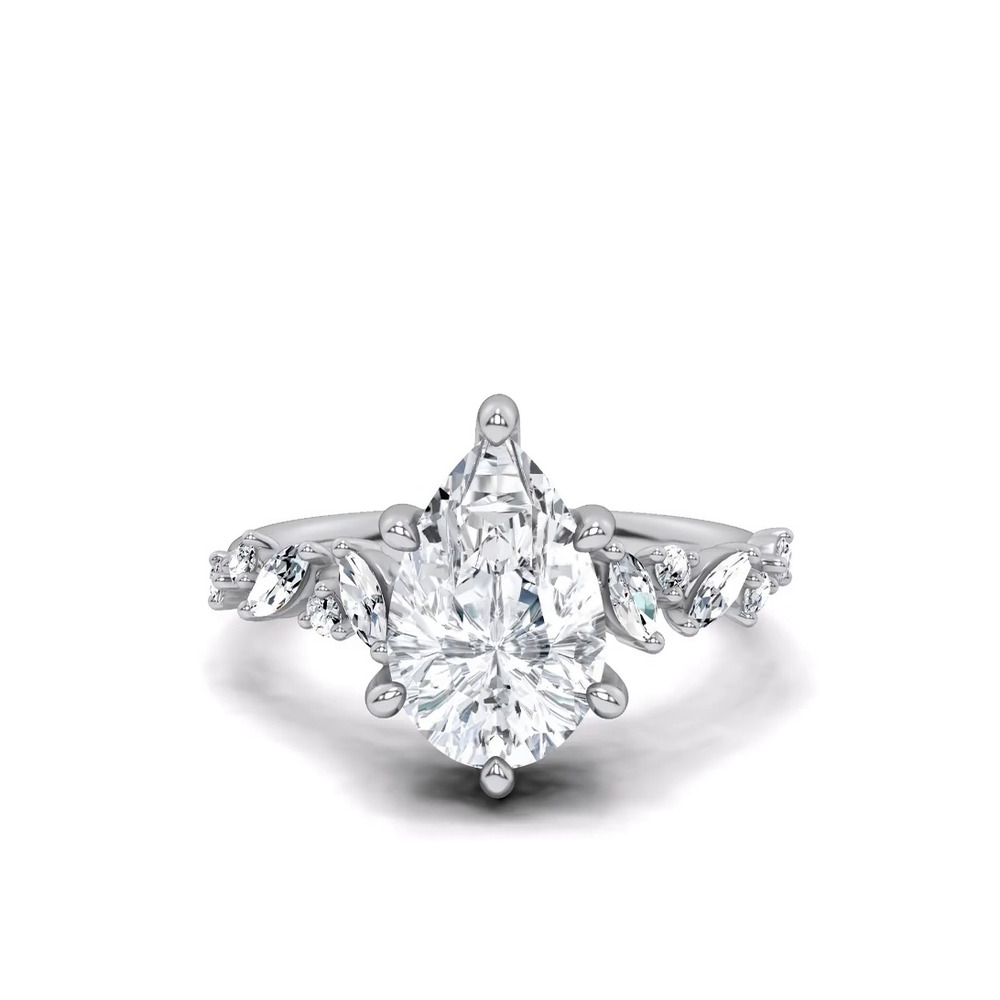360 degree view of Hayley Scattered Lab Diamond Engagement Ring