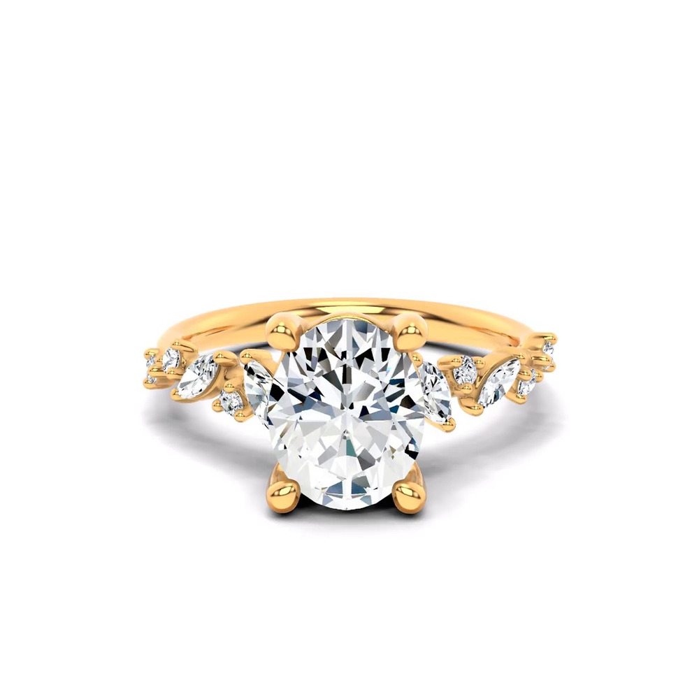 360 degree view of Hayley Scattered Lab Diamond Engagement Ring